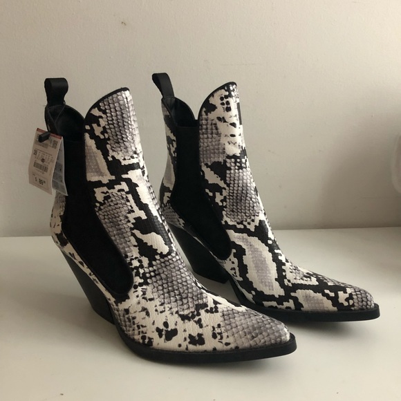 zara snake cowboy boots